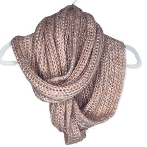 Peach Color Infinity Scarf with Shimmer